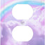 Placa interruptor nube rosa decorativa para dormitorio
