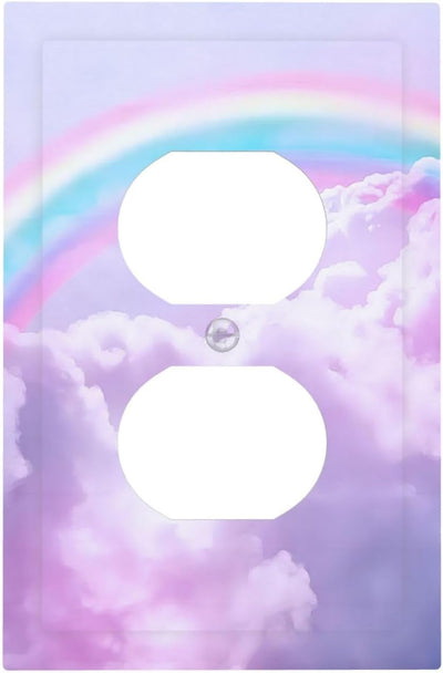 Placa interruptor nube rosa decorativa para dormitorio