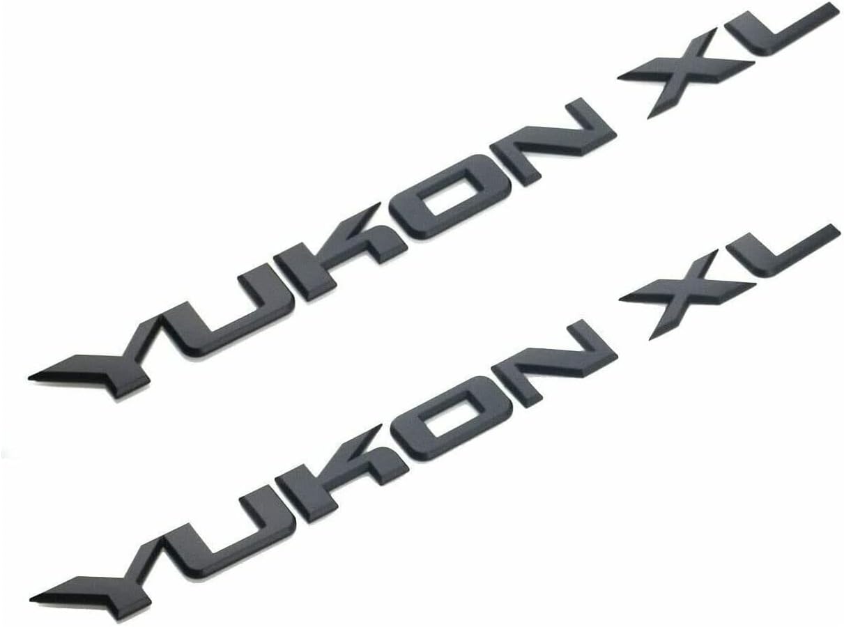 2 Emblemas Placa Puerta Elevadora SUV Yukon Negro