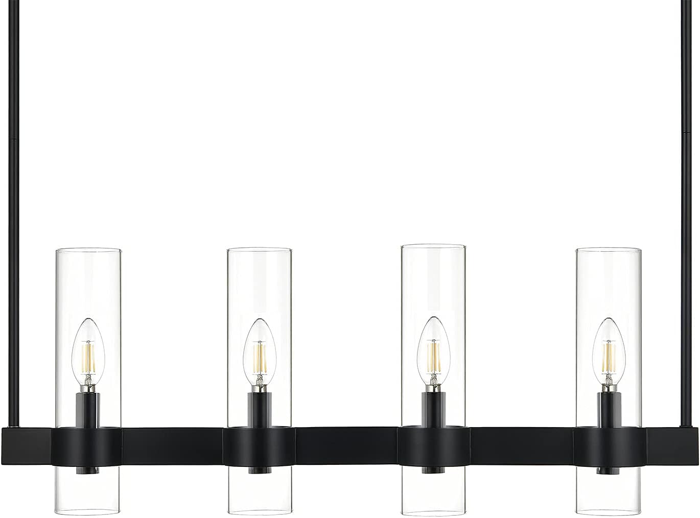 Lámpara isla cocina estilo granja 30pulg 4 luces