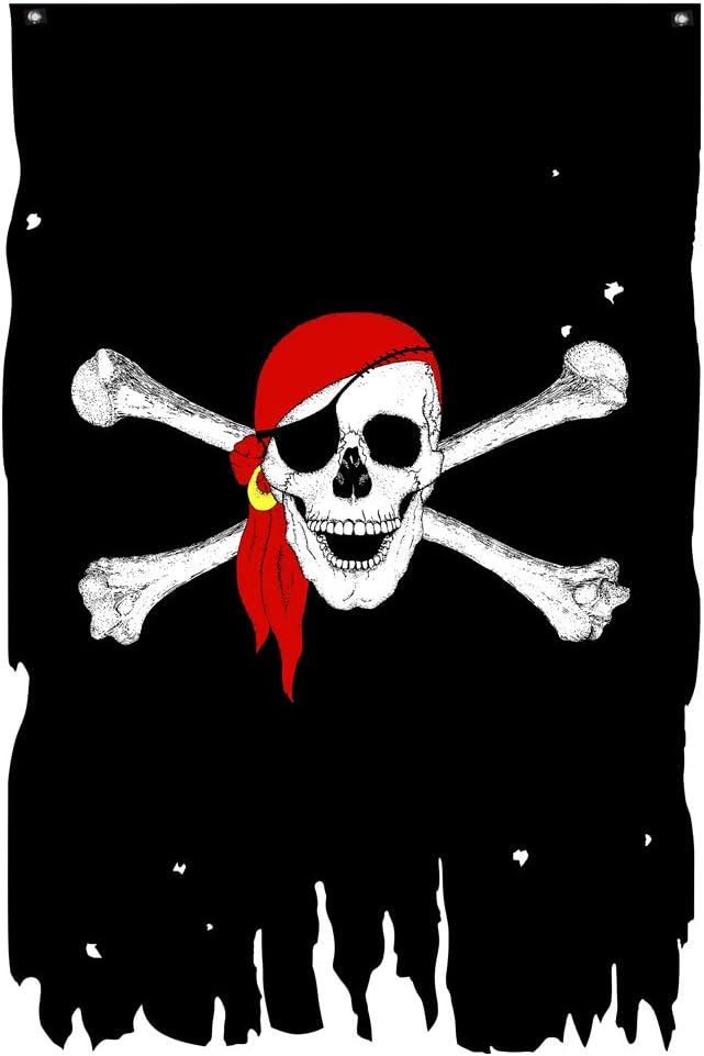 Bufanda calavera huesos bandera 3x4.8ft Jolly Roger