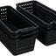 6 Pzas Cubos Plástico Organiz. Negro