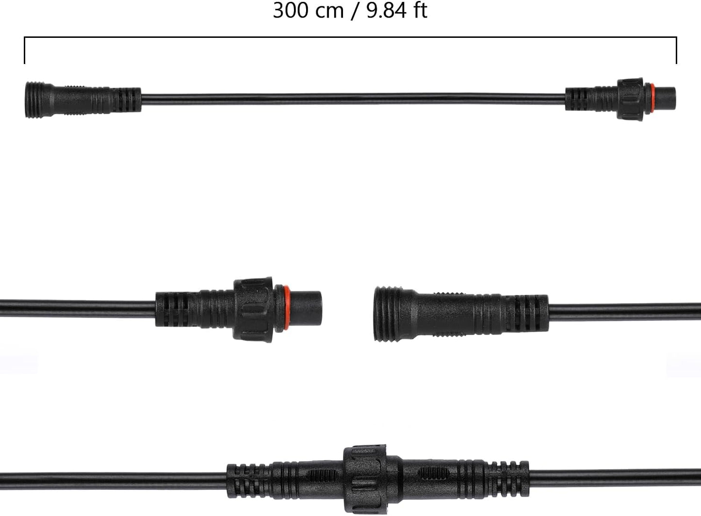 Cable Extensión 10ft 4 Pzas para Uso en Hogar y Oficina