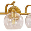 Lámpara tocador latón cepillado 4 luces 27.8pulg