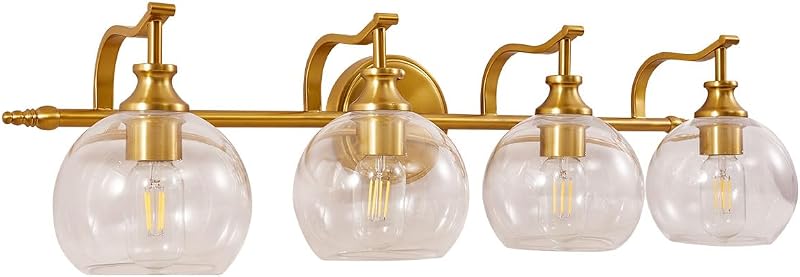 Lámpara tocador latón cepillado 4 luces 27.8pulg