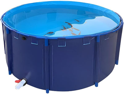 Estanque plegable de plástico para peces koi con soporte