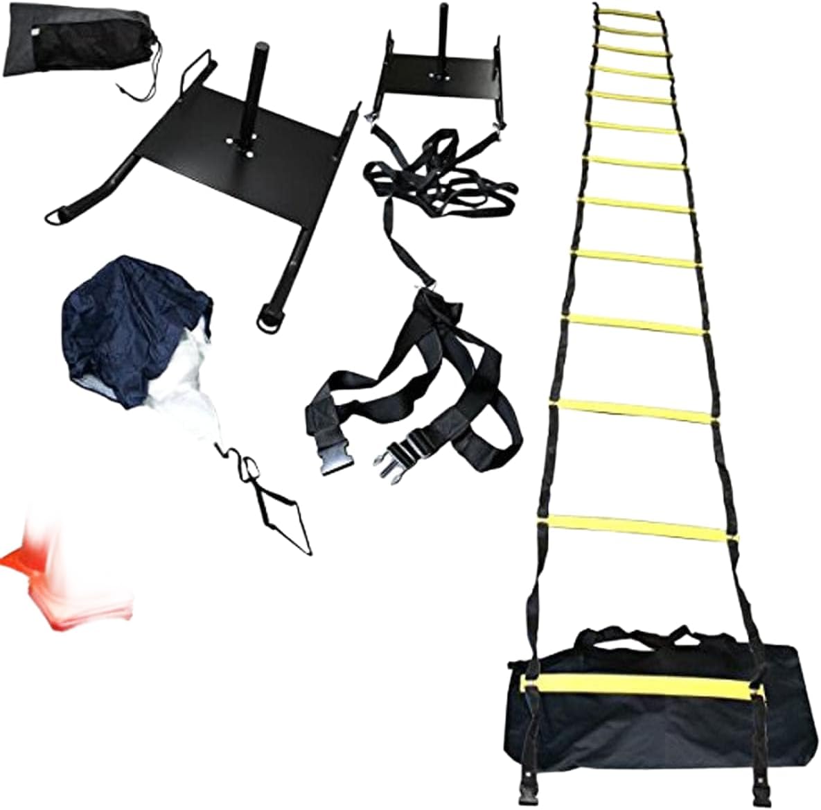 Trineo pesas escalera cono agilidad entrenamiento velocidad