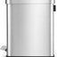 Bote basura 10L acero inox pedal paso plateado