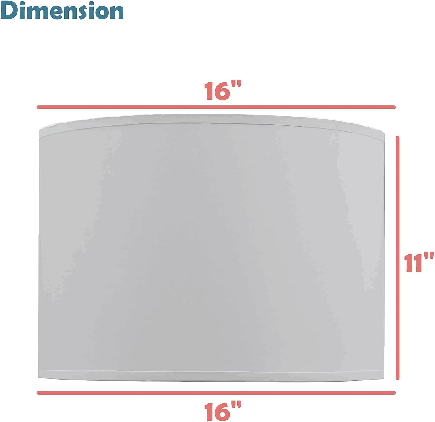 Pantalla lámpara araña forma tambor 16pulg gris y negro