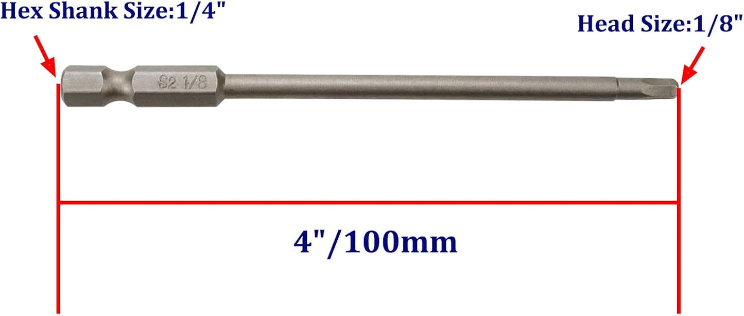 Juego brocas magnéticas hex 1/8 y 1/4 pulg para muebles