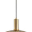 Lámpara colgante cristal vintage acabado latón 11.8"