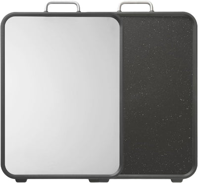 Tabla cortar acero inox doble cara cocina negro