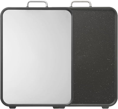 Tabla cortar acero inox doble cara cocina negro
