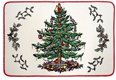 Alfombra baño algodón navideño 20x30" antiderrap