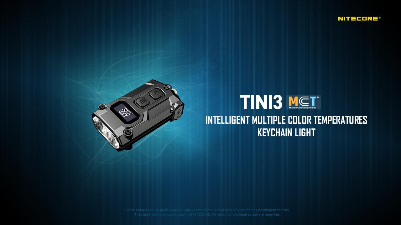 Linterna llavero EDC 600 lumen luz cálida/neutral/fría negro