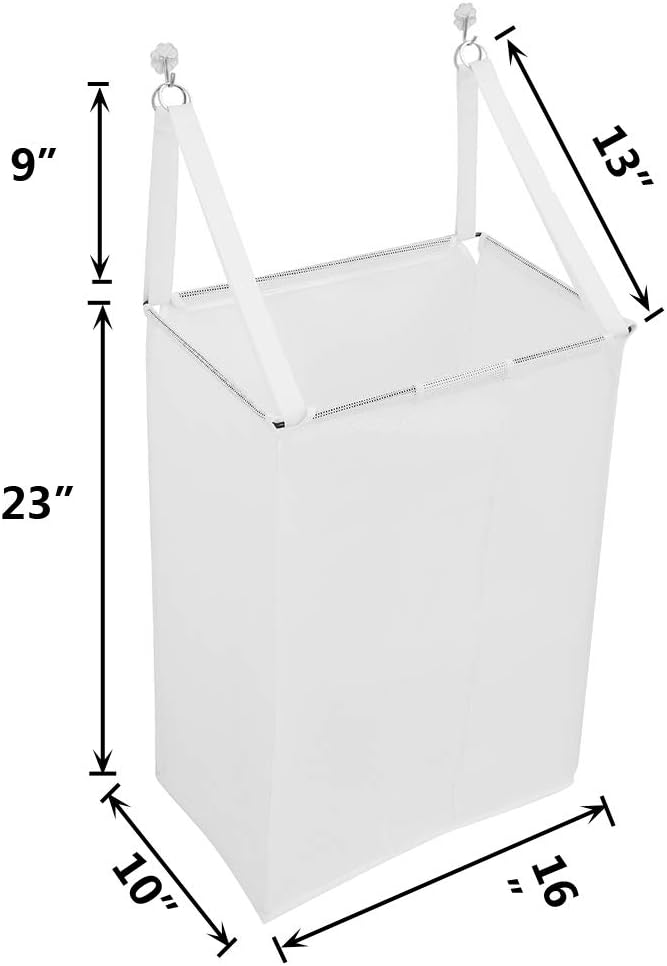 Cesta malla soporte metal blanco para colgar
