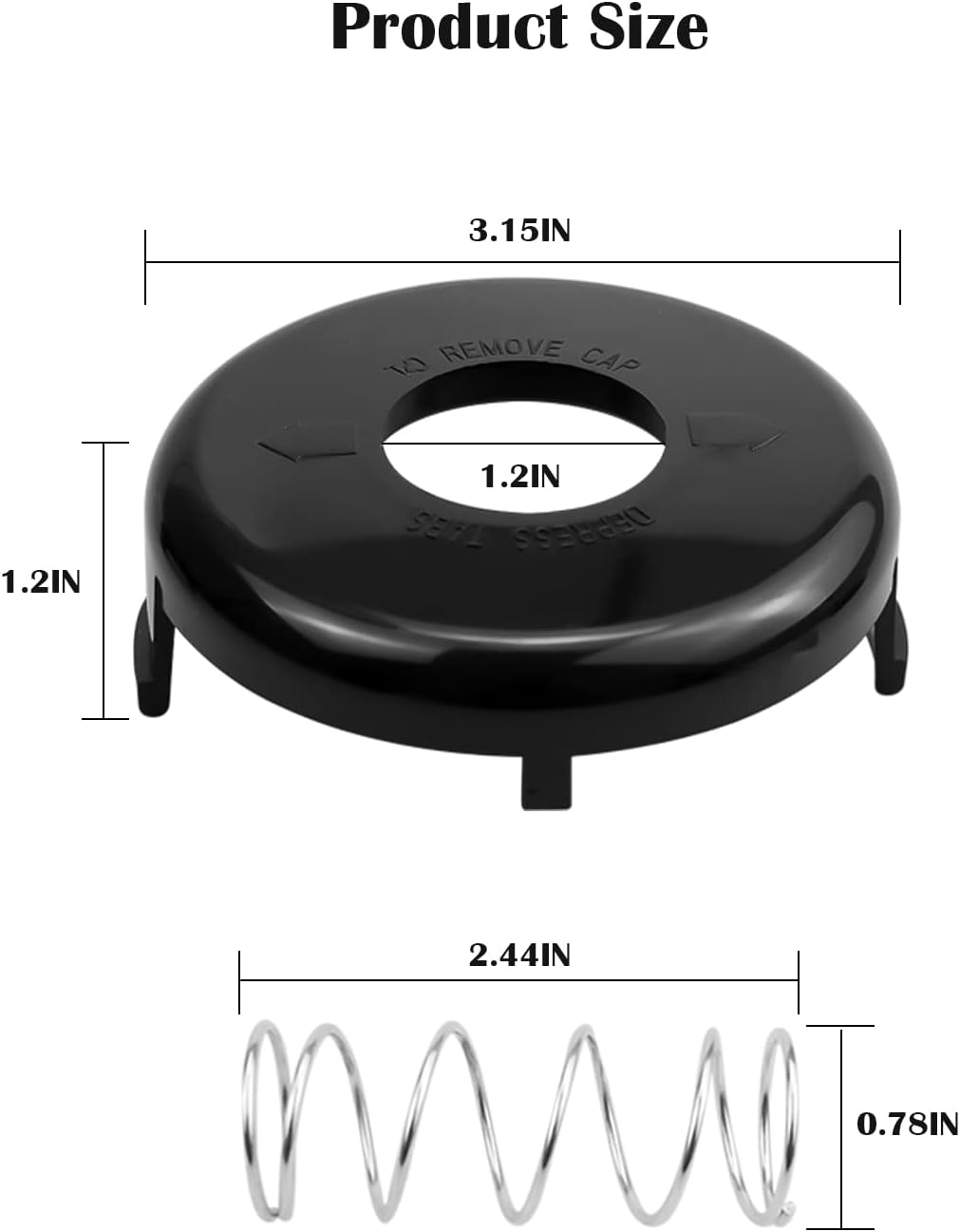 Tapa carrete y ajuste resorte para recortadora Toro 88026
