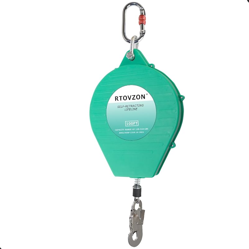 Cuerda acero retráctil 100ft resistente para techos SRL