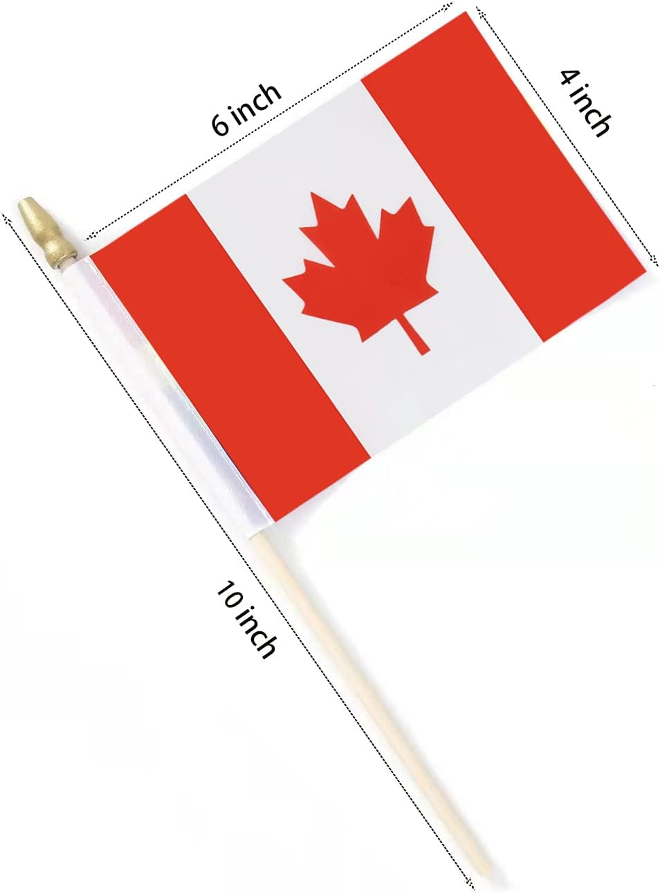 Banderas de mano Canadá 4x6" pack 12