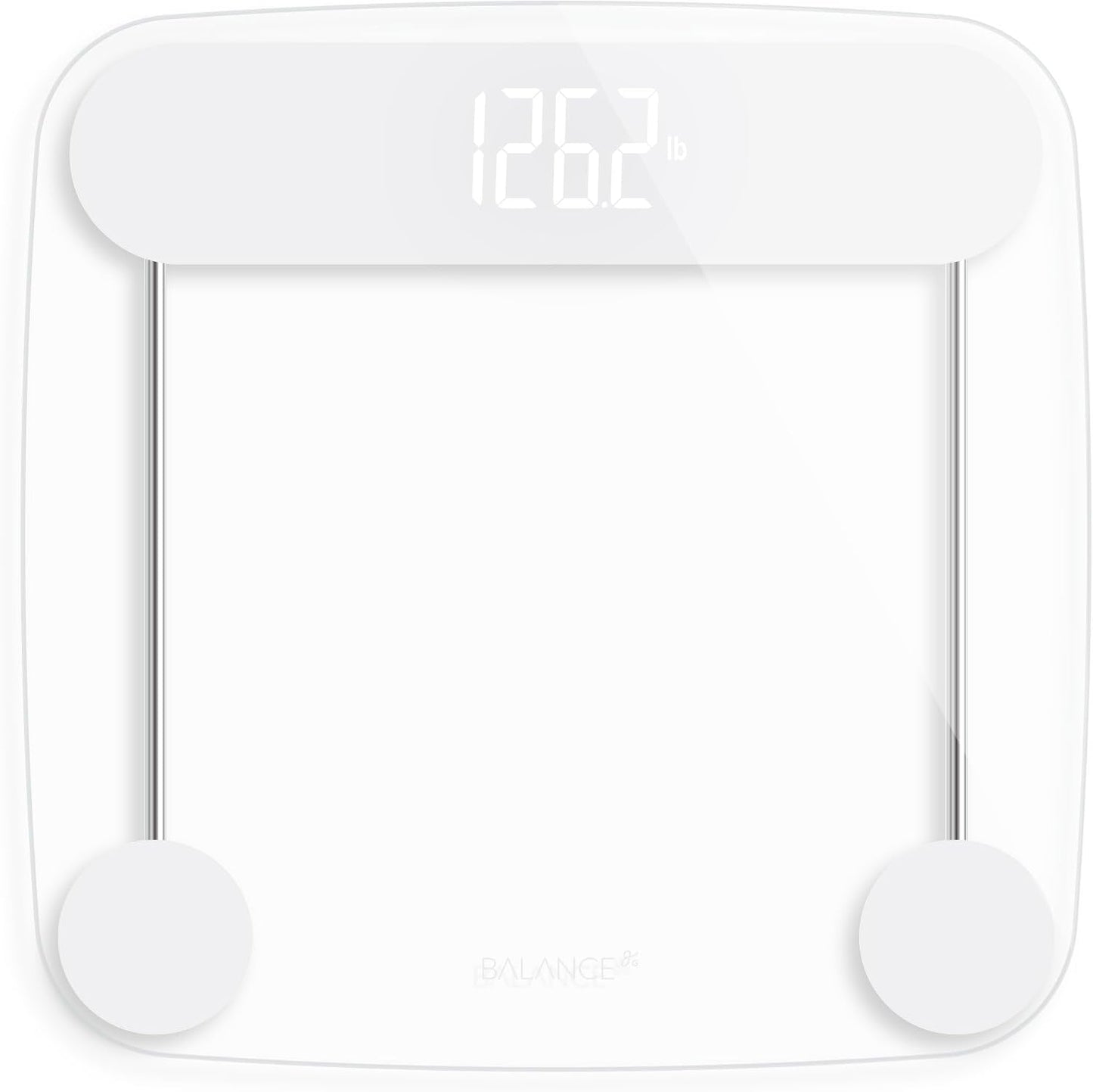 Báscula digital baño pantalla brillante vidrio resistente