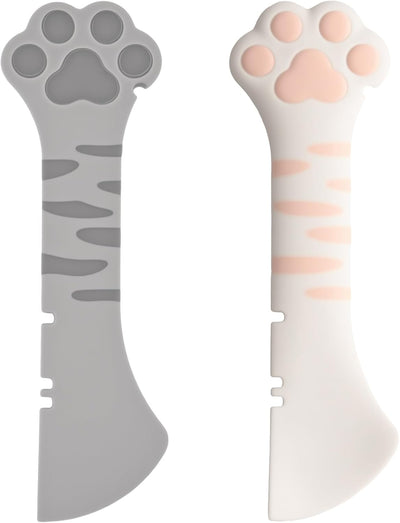 2 Pzas Cuchara y Espátula Silicona para Gatos y Perros