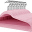 52 Pzas Perchas Terriopelo Antiderrap 17.3x8.9pulg Rosa