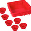Kit forros silicona hornear 8x8pulg cupcakes