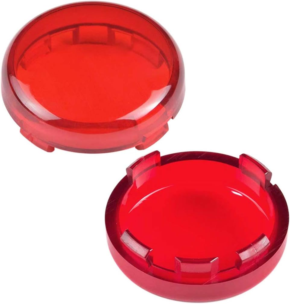 Cubierta lente luces Harley Dyna Fatboy 2 Pzas color rojo