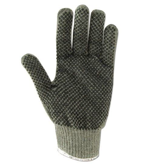 Guantes algodón poliéster punto medio 8.5pulg mujer gris
