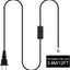 Cable lámpara 12ft con interruptor enchufe polarizado 18AWG negro