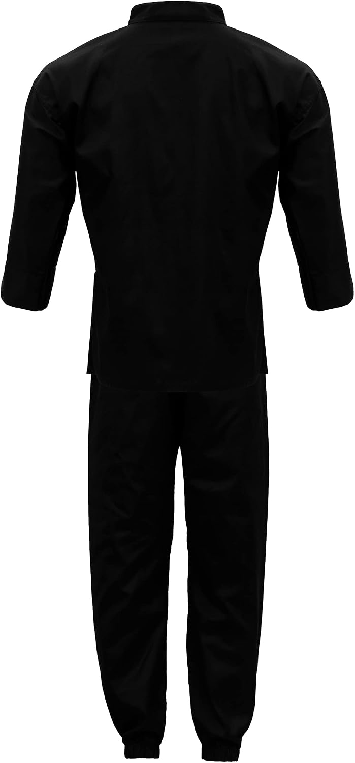 Uniforme Kung Fu Negro con Rana Blanca Niños Adultos Unisex