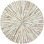 Alfombra piel vaca rayas circulares beige 6x6
