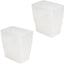 Cubo basura plástico rectangular pack 2 color escarcha