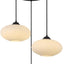 Lámpara colgante isla cocina racimo 3 luces negro vidrio
