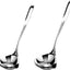 2 Cucharas Separadoras Aceite Acero Inox Grande Pequeña