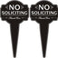 Letrero No Soliciting para casa aluminio negro 11.8x5.9pulg