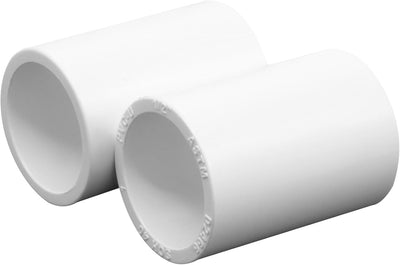 10 Acoplamientos Tubo PVC 1/2pulg Conector Recto Blanco