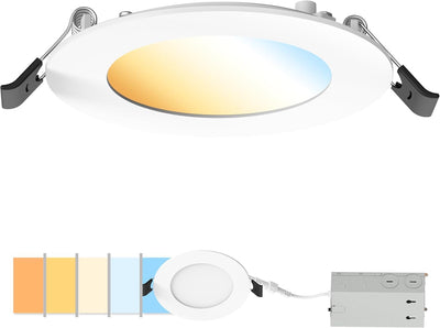 Lámpara LED sin lata delgada 4pulg 9W empotrable 5CCT