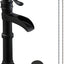 Grifo baño negro cuenco antiguo orificio con tapón