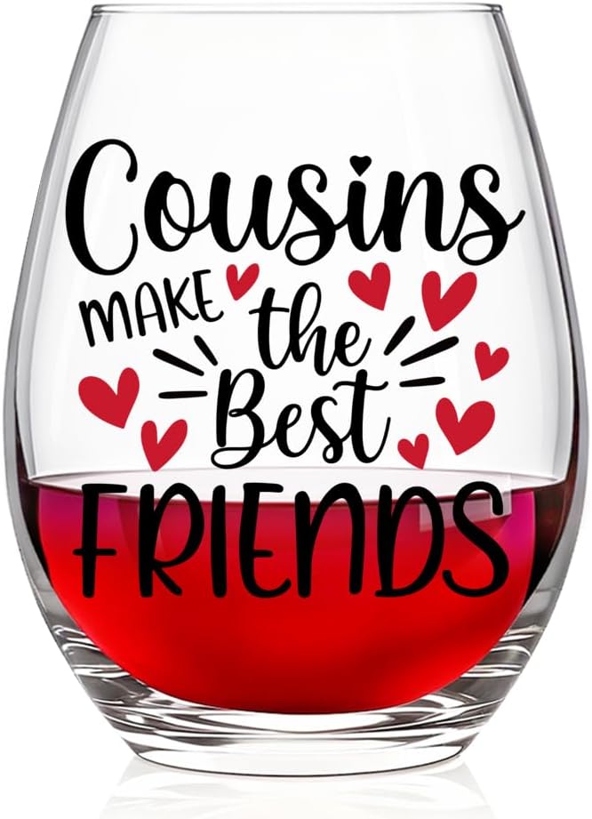 Copa de vino sin tallo regalo para primos y familia