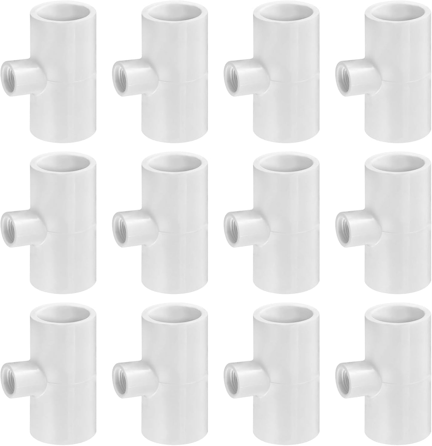 12 Accesorios PVC Bebederos Pollo Tazas Comederos Blanco