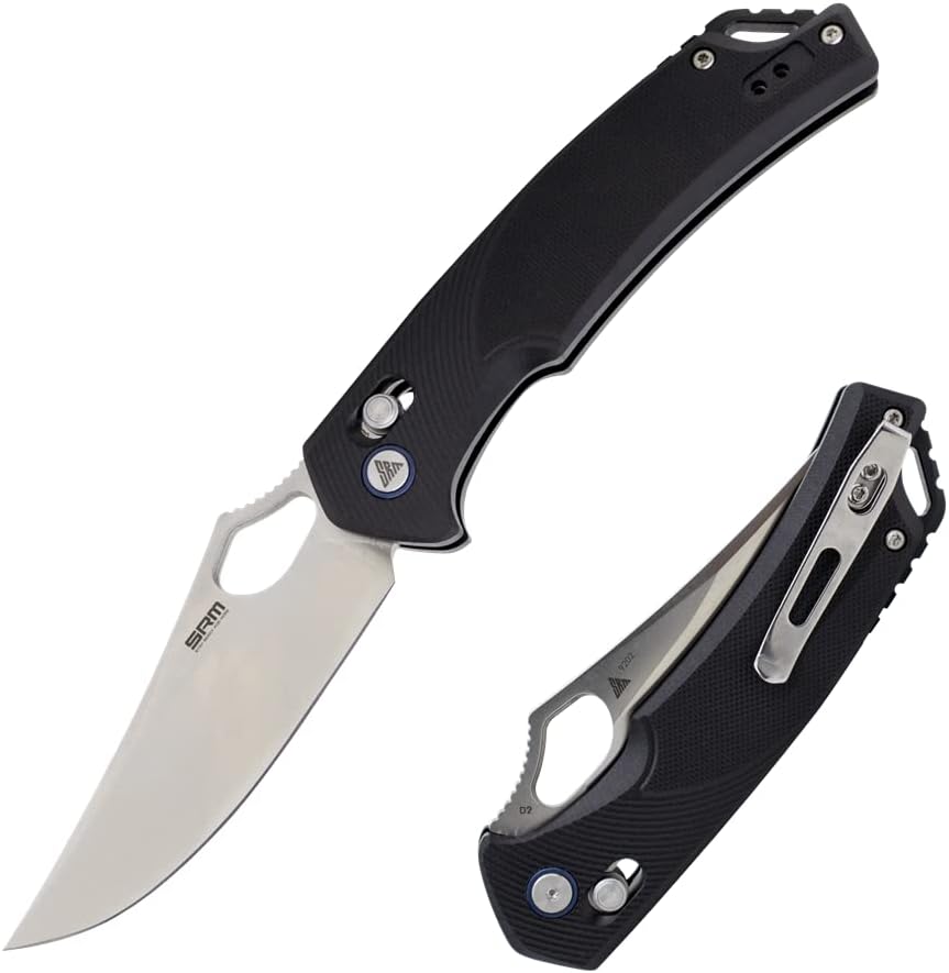 Cuchillo plegable D2 acero mango G10 para supervivencia EDC