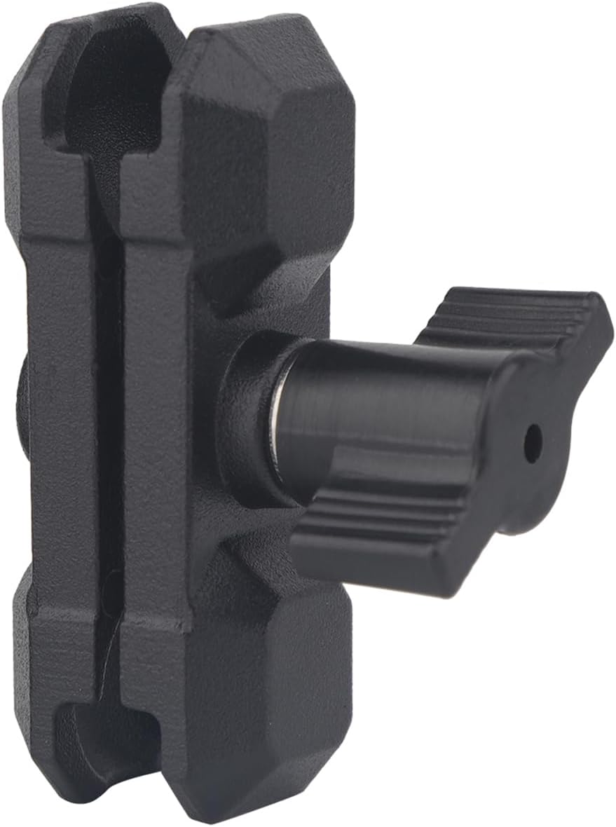 Brazo doble enchufe 20mm aluminio bola
