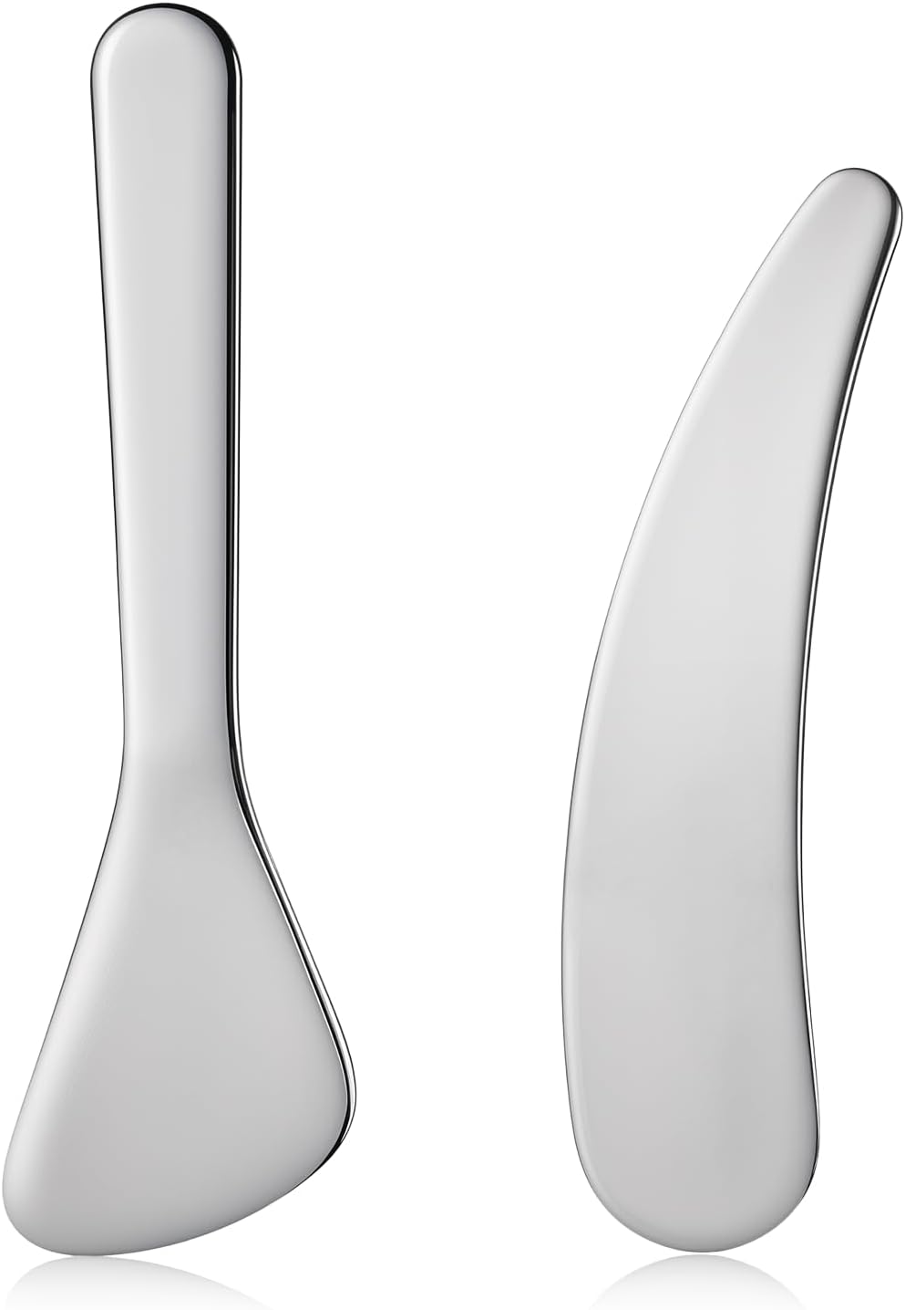2 Espátulas Acero Inox para Cremas y Máscaras Facial
