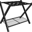 Portaequipajes plegable metal dormitorio negro