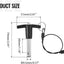 Pasador liberación rápida T 3/8" acero inox botón presión
