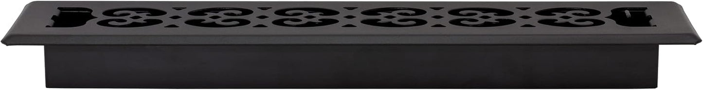 Registro piso voluta 2x14pulg negro texturizado