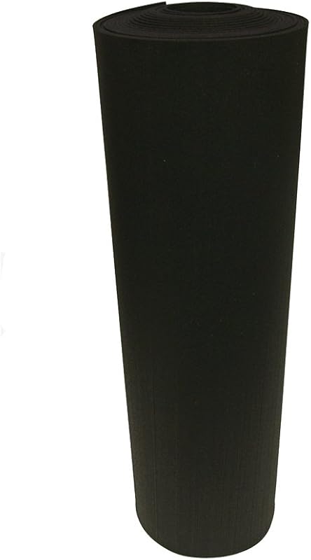 Alfombra reciclada negra 3/8pulg x4x5ft