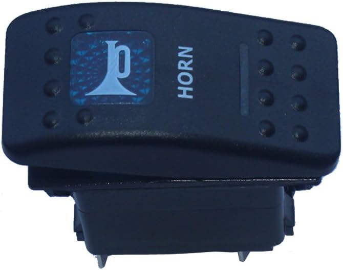 Interruptor palanca 12v 20a con luz led azul para bocina auto