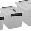 3 Pzas Caja Almacenamiento Plástico 12-6-3.5qt Con Pestillo